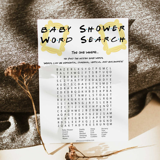 baby shower word search game, baby word search, Printable baby shower games, friends fun baby games, baby shower games, fun baby shower ideas, top baby shower ideas, friends baby shower, friends baby shower ideas