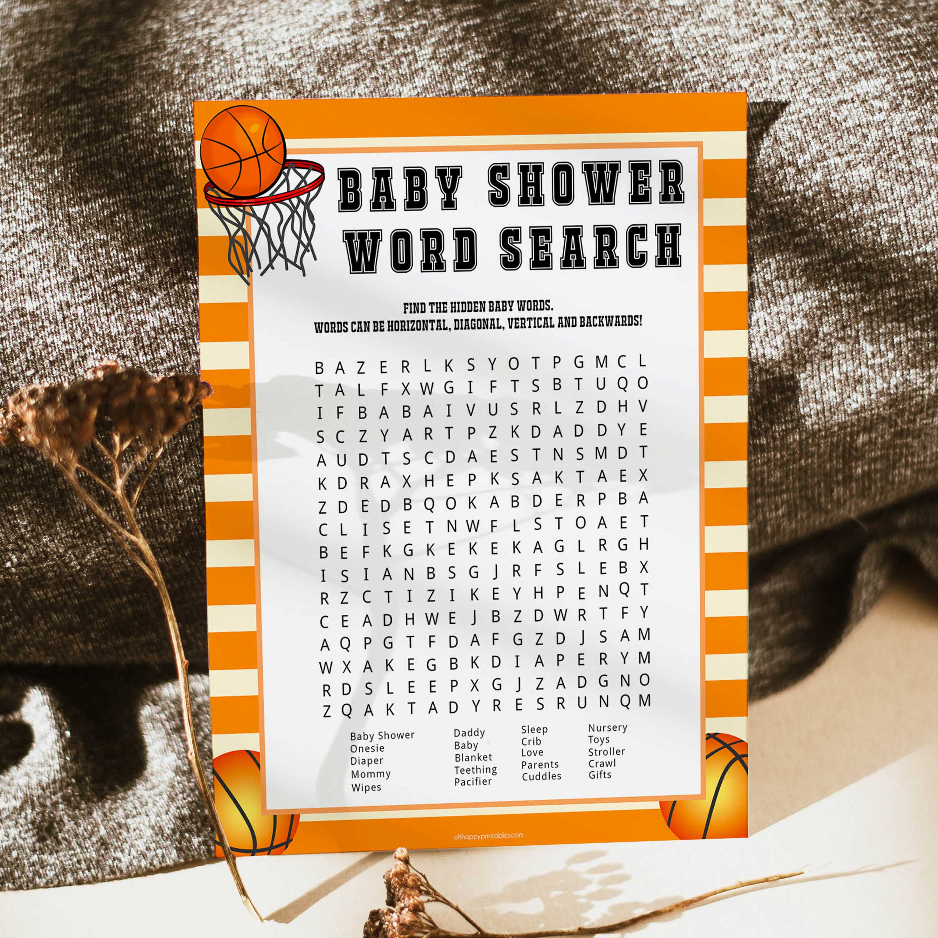 baby shower word search, baby word search game, Printable baby shower games, basketball fun baby games, baby shower games, fun baby shower ideas, top baby shower ideas, basketball baby shower, basketball baby shower ideas