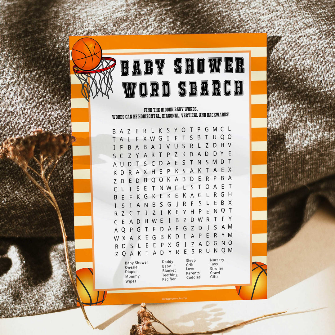 baby shower word search, baby word search game, Printable baby shower games, basketball fun baby games, baby shower games, fun baby shower ideas, top baby shower ideas, basketball baby shower, basketball baby shower ideas